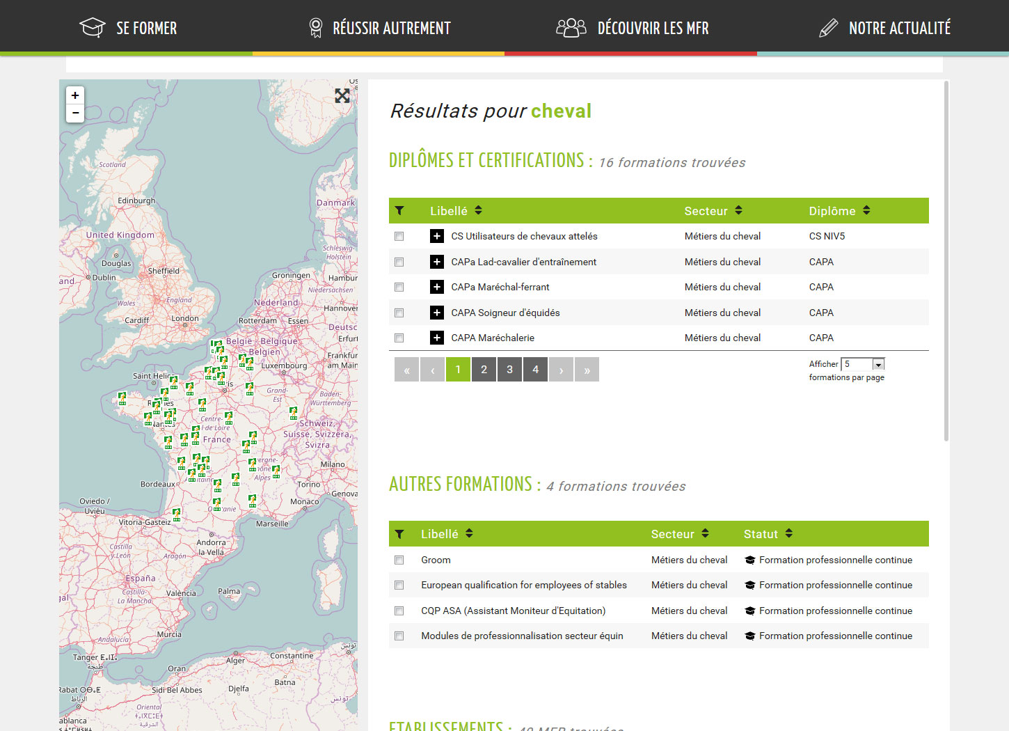 MFR - Moteur de recherche